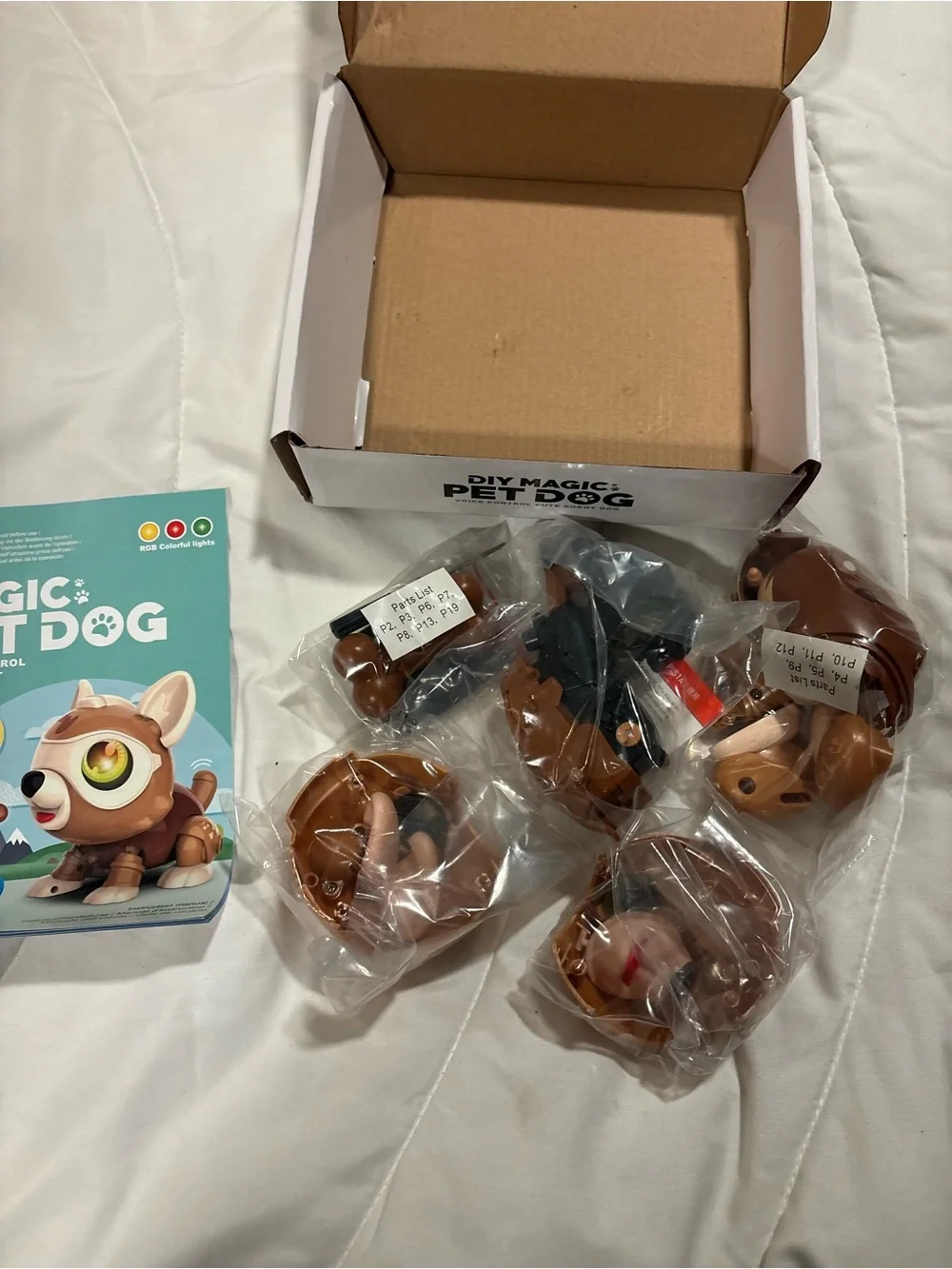 Stem DIY Magic Pet Dog Toy Robot Voice Controlled (Brown)